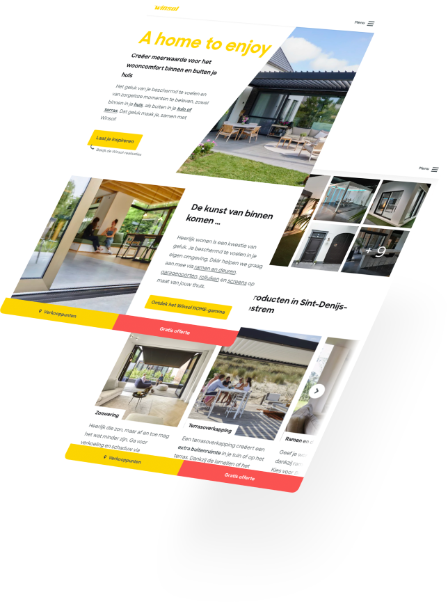 Winsol homepage op tablet